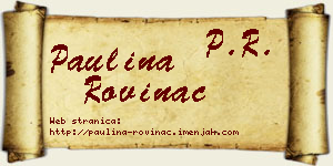 Paulina Rovinac vizit kartica